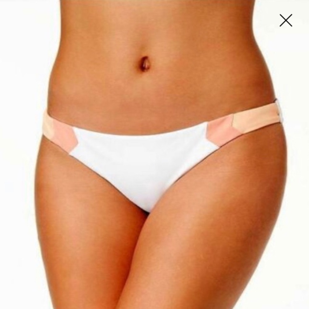 Hula Honey White, Peach bikini bottom